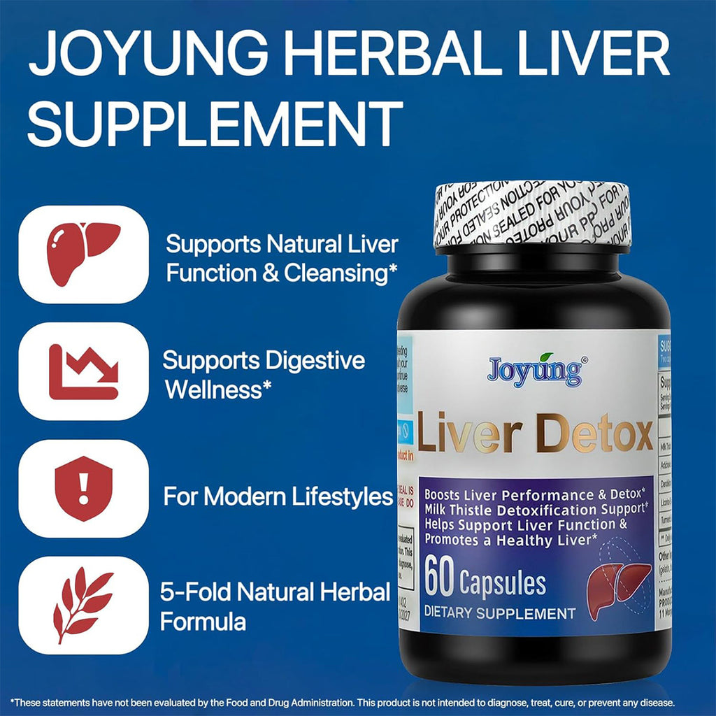 JOYUNG Liver Support | 540mg Milk Thistle + Herbal Blend - 60 Caps