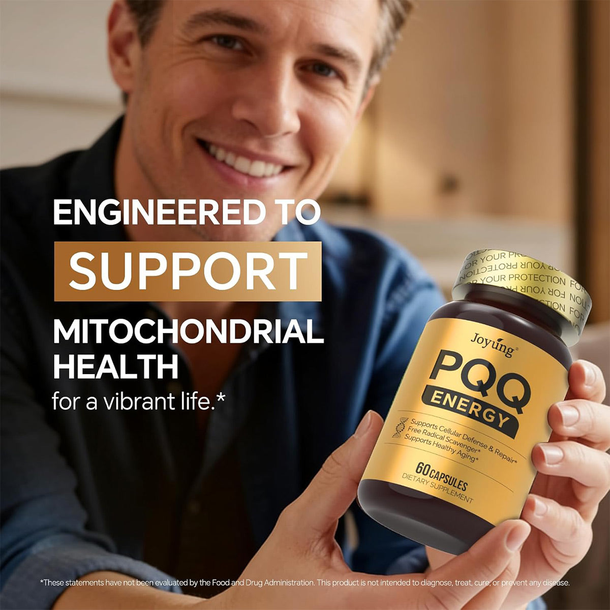 JOYUNG PQQ Supplement 20mg | Cellular Defense & Healthy Aging Support - 60 Caps