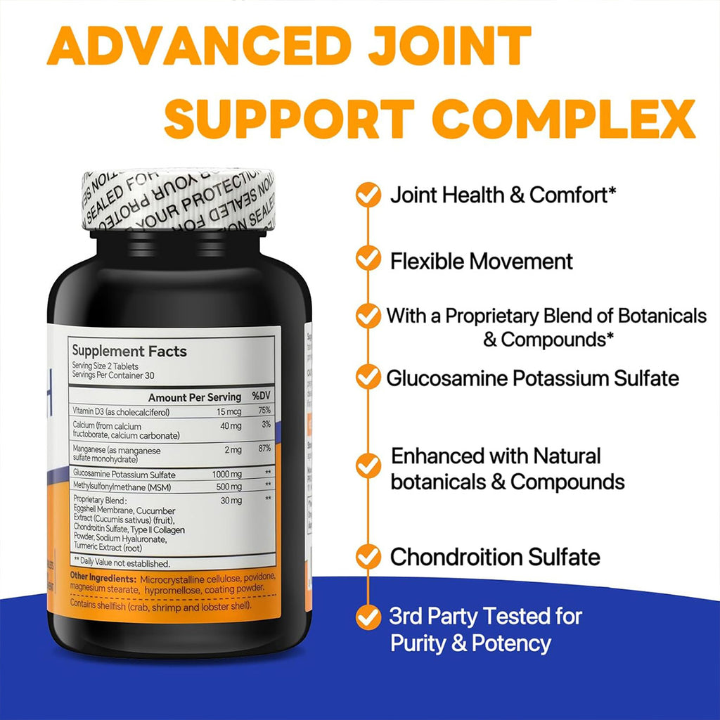 JOYUNG Joint Support | Glucosamine Chondroitin Turmeric MSM - 60 Caps