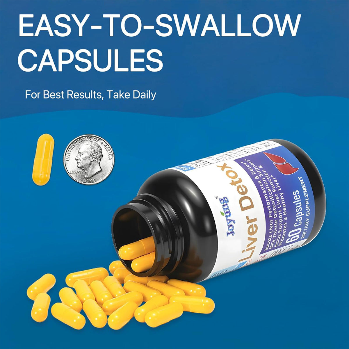 JOYUNG Liver Support | 540mg Milk Thistle + Herbal Blend - 60 Caps